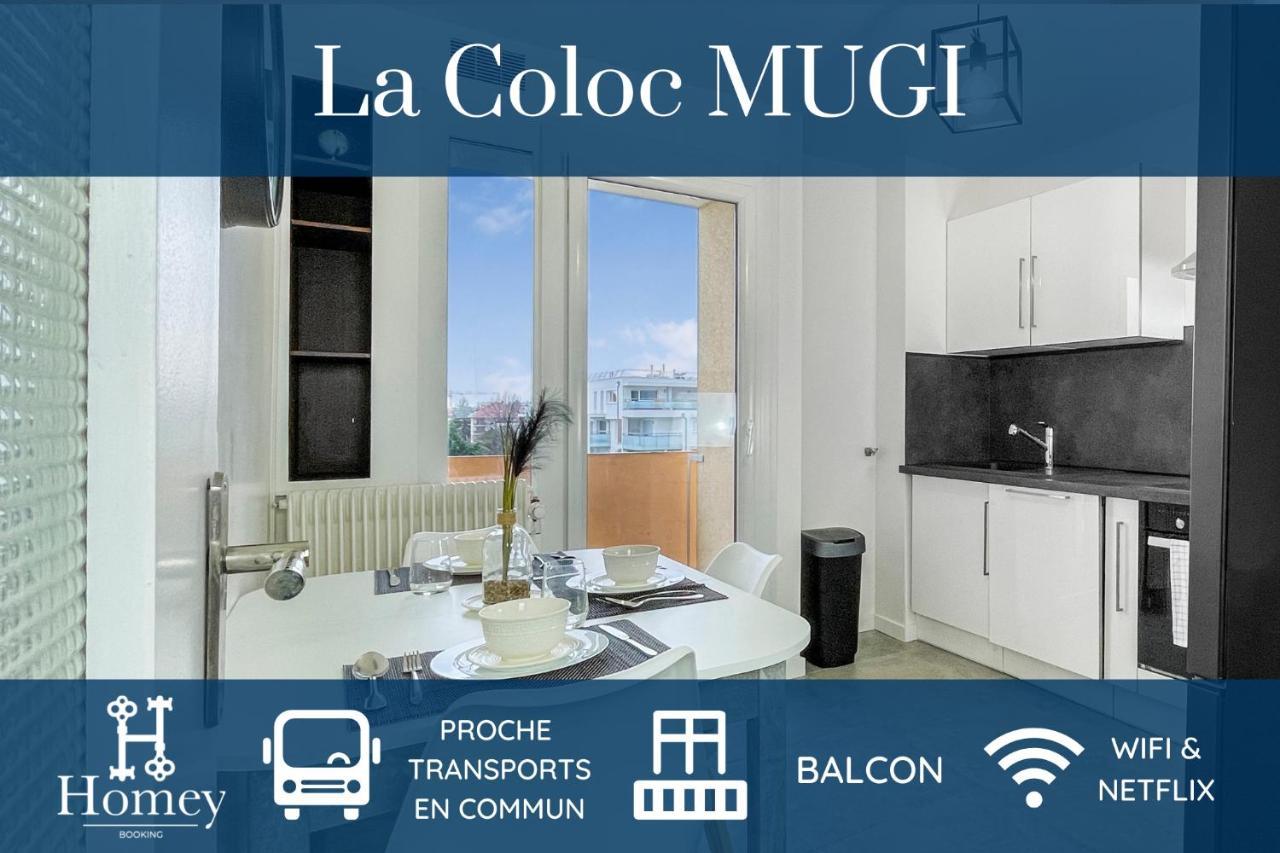 Homey La Coloc Mugi - Colocation Haut De Gamme - Chambres Privees - Balcon - Wifi Et Netflix - Proche Transports Commun アンヌマス エクステリア 写真